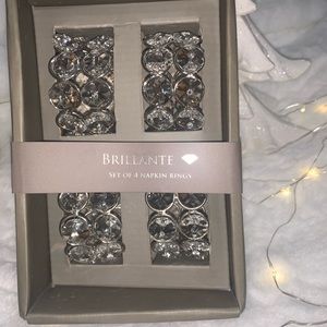 Brillante Diamond Crystal Embellished Napkin Rings